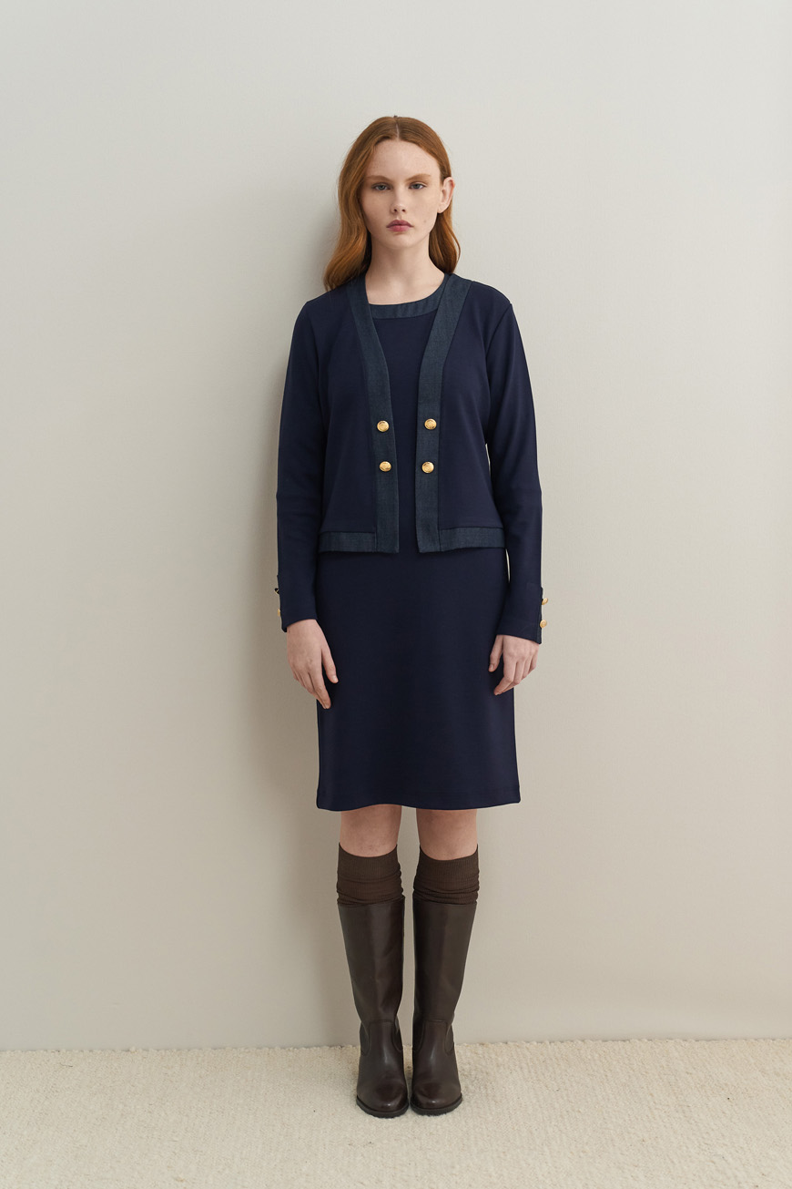 12760 Ζακέτα με denim λεπτομέρειες (2)