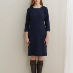 12761 Φόρεμα με denim λεπτομέρειες (1)