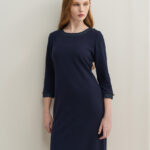 12761 Φόρεμα με denim λεπτομέρειες (2)