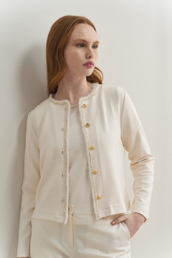 Ζακέτα με μάλλινο ρέλι