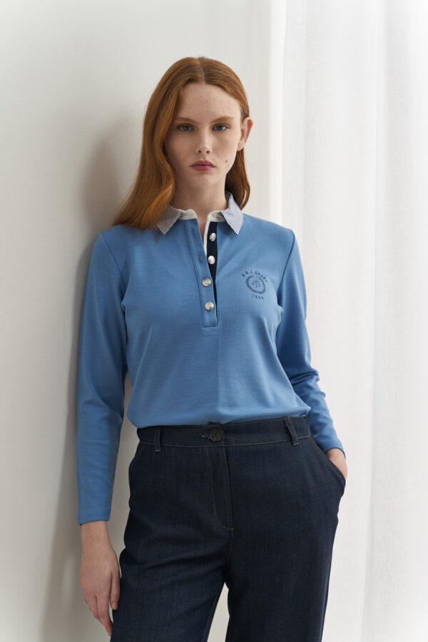 Πόλο με contrast logo