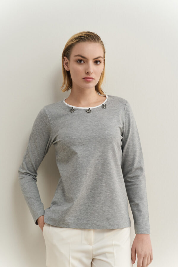 Μπλούζα με διπλό γιακά