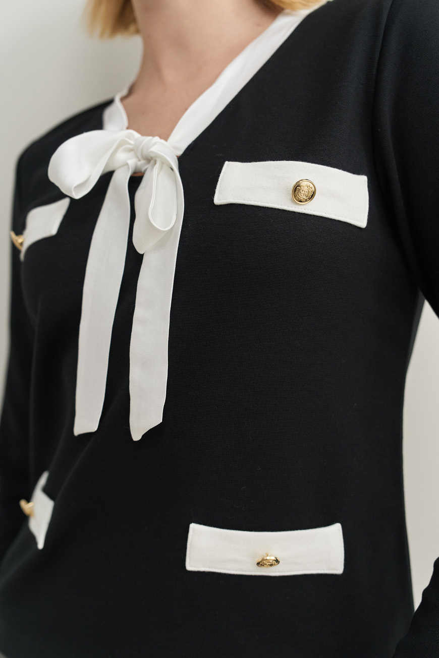 12781 Μπλούζα με αντιθέσεις και πατ (3)