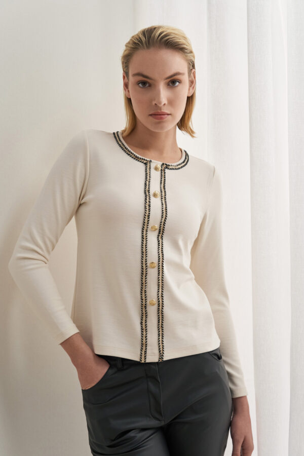 Μπλούζα με ρέλι πλεξούδα