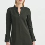 12785 Άνετη μακρυά μπλούζα με κουμπιά (2)