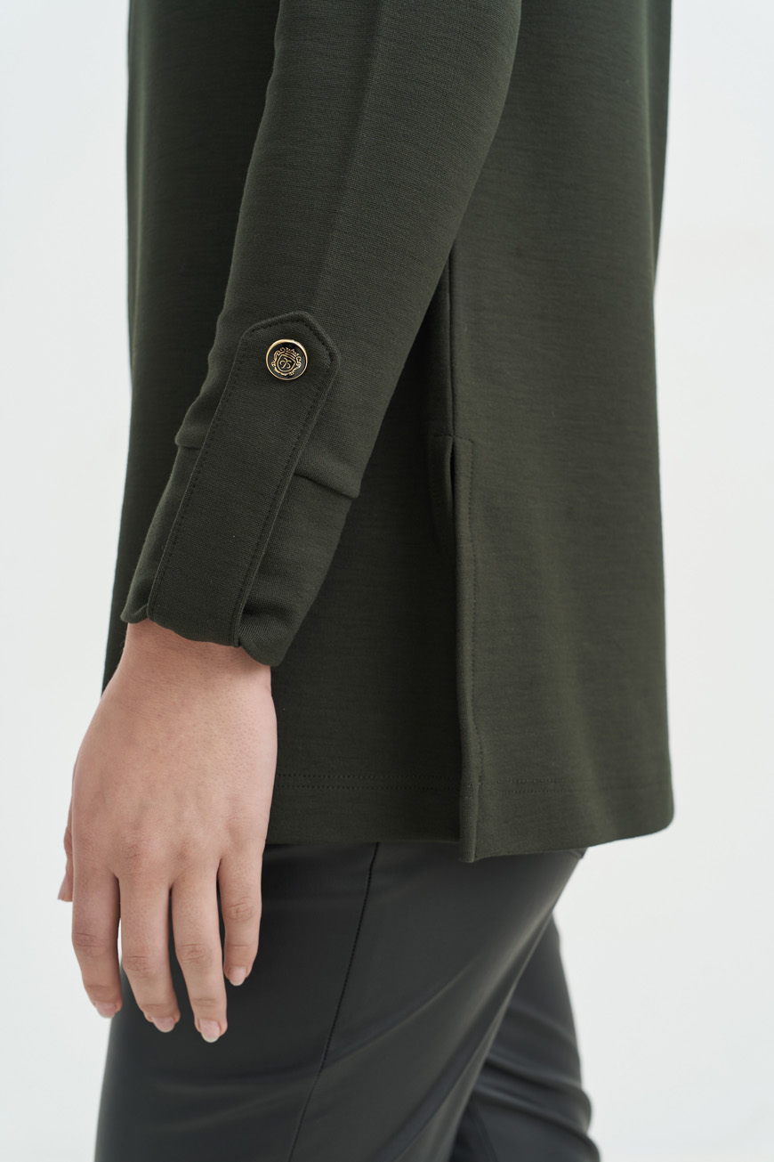 12785 Άνετη μακρυά μπλούζα με κουμπιά (3)