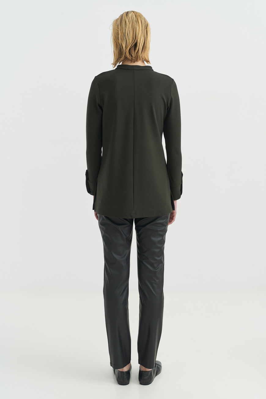 12785 Άνετη μακρυά μπλούζα με κουμπιά (5)