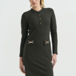 12793 Φόρεμα με πατ και κουμπιά (1)