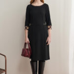 12795 Φόρεμα με contrast tartan ρέλι (1)