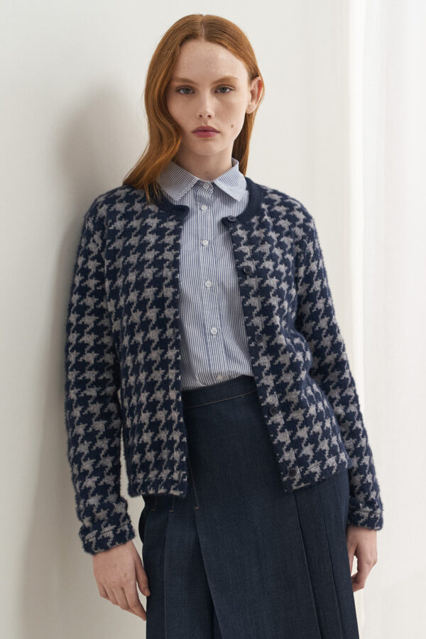 Ζακέτα μάλλινη pied de poule