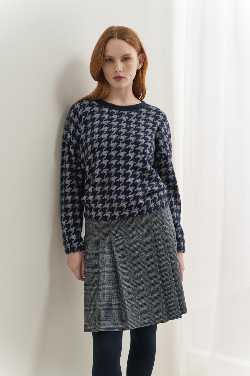 12801 Πουλόβερ μάλλινο pied de poule (2)