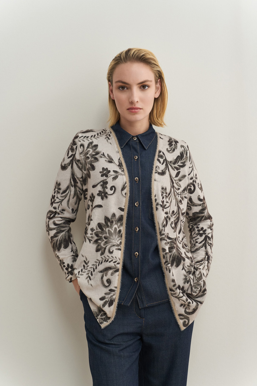 12815 Ζακέτα μακρυά flowerprint (2)