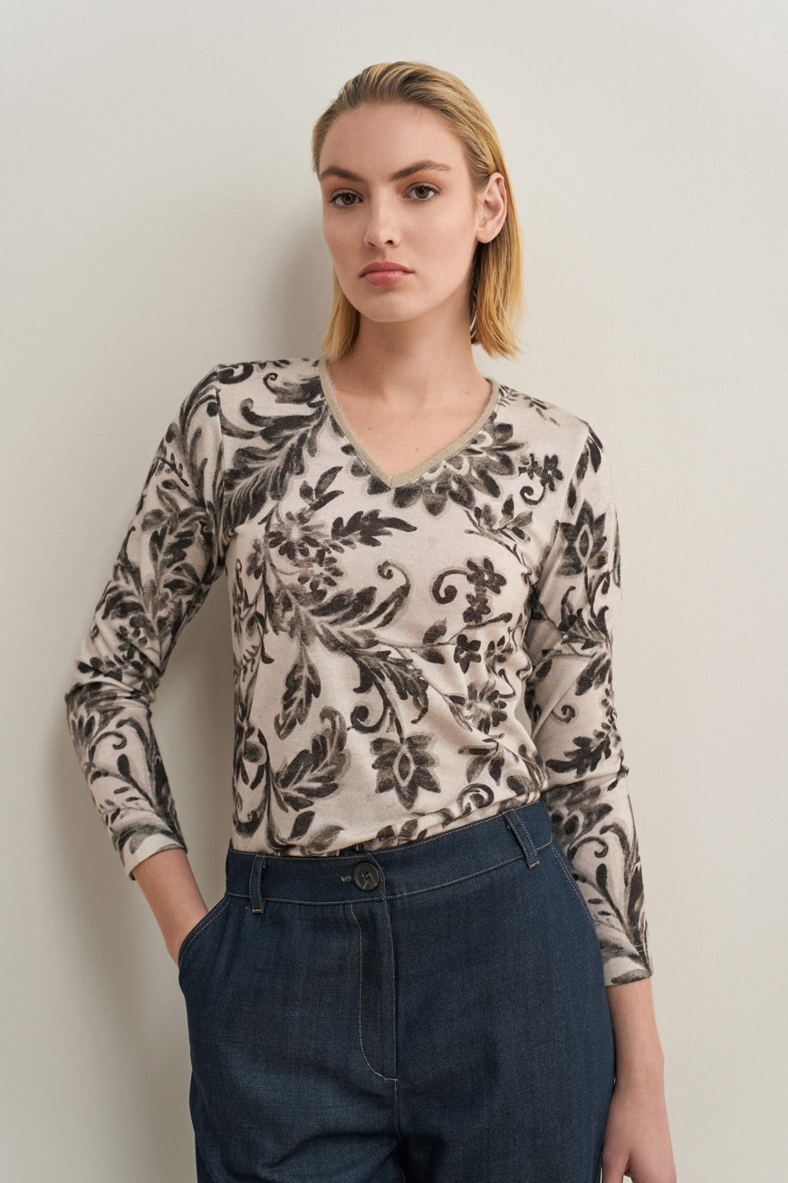 12816 Μπλούζα Ve flowerprint (2)