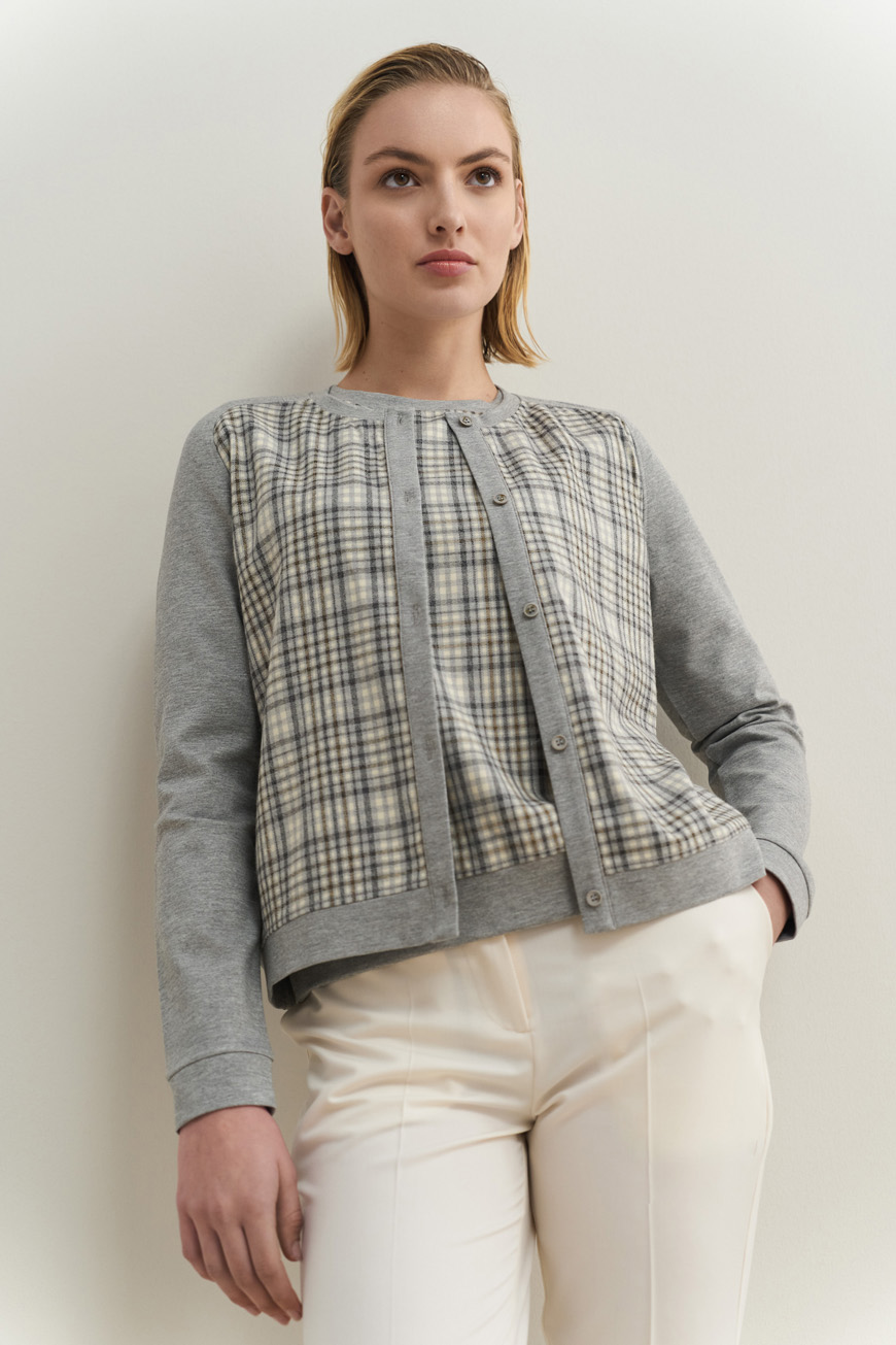 12818 Ζακέτα grey καρό (1)