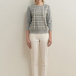 12819 Μπλούζα grey καρό (1)