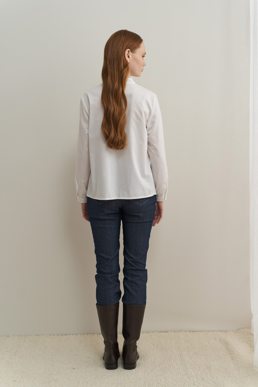 12823 Πουκάμισο από ποπλίνα με δαντέλα (4)