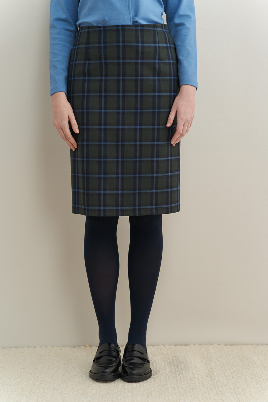 12832 Ίσια φούστα wool tartan (2)