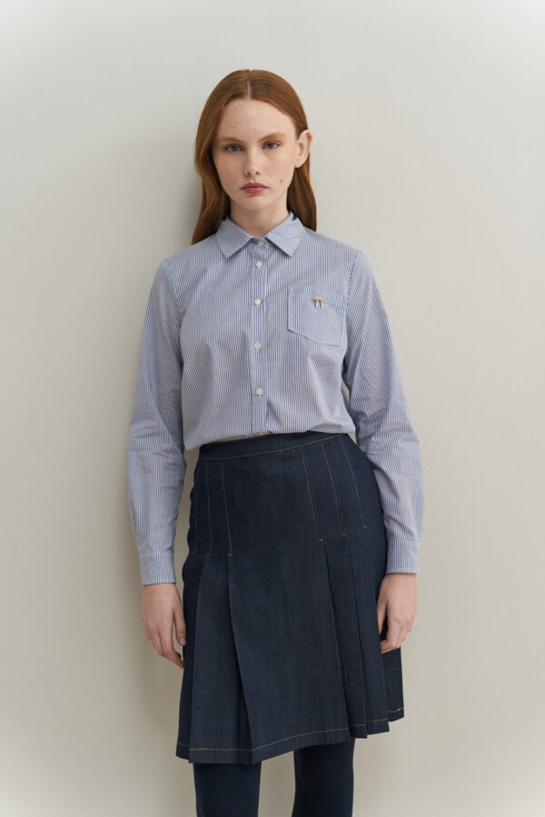 Φούστα με πιέτες denim