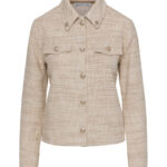 12806s-1 Jacket lurex tweed με γιακά