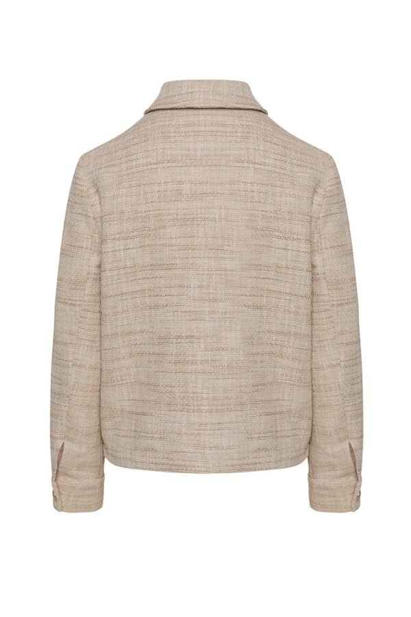 Jacket lurex tweed με γιακά