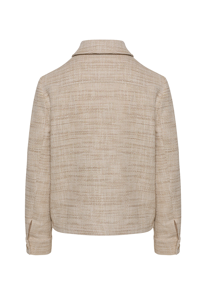 12806s-2 Jacket lurex tweed με γιακά