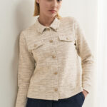 12806s Σακάκι tweed με γιακά (2) (Ν) Jacket lurex tweed με γιακά