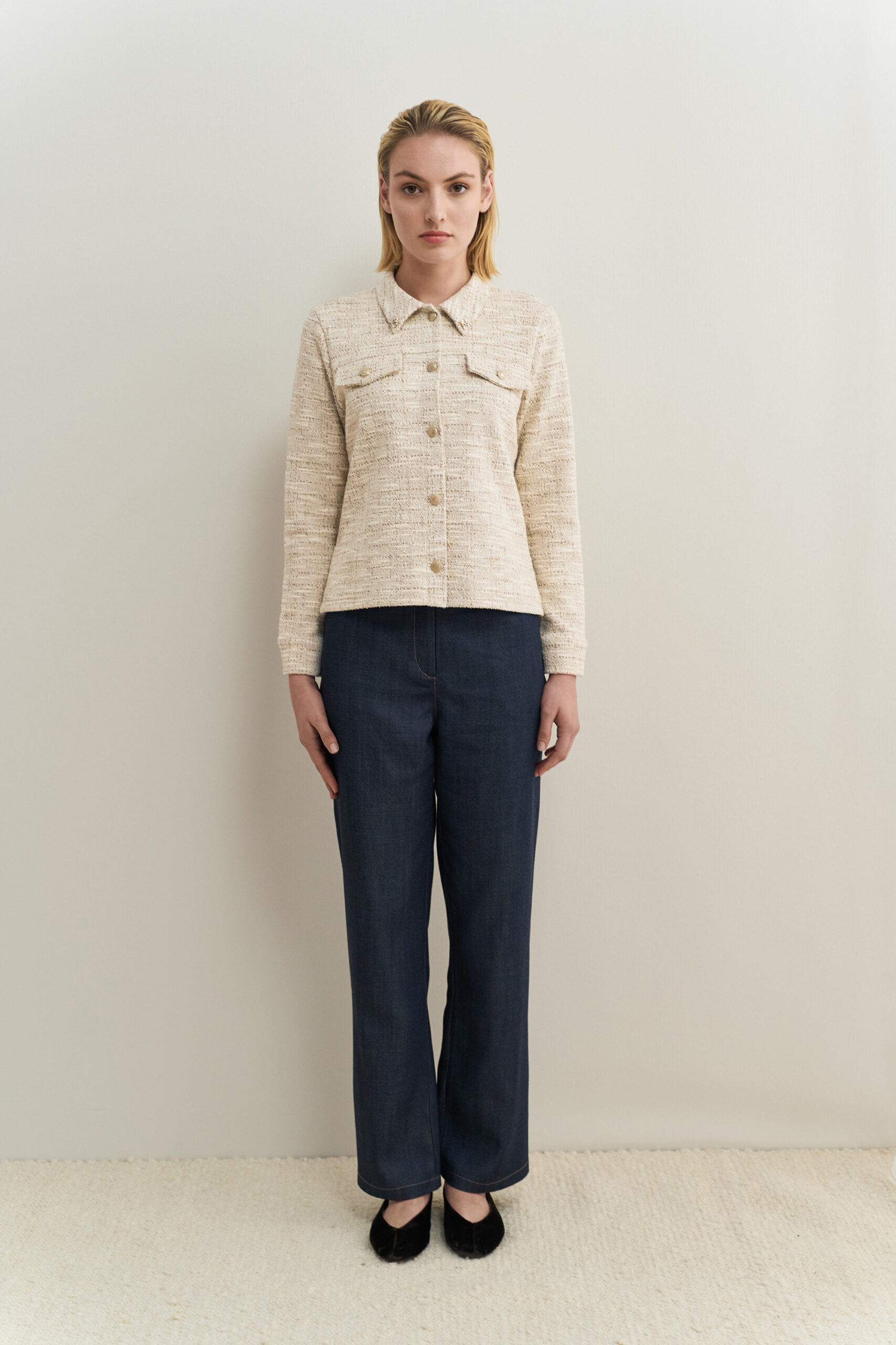 12806s Σακάκι tweed με γιακά (5) (Ν)