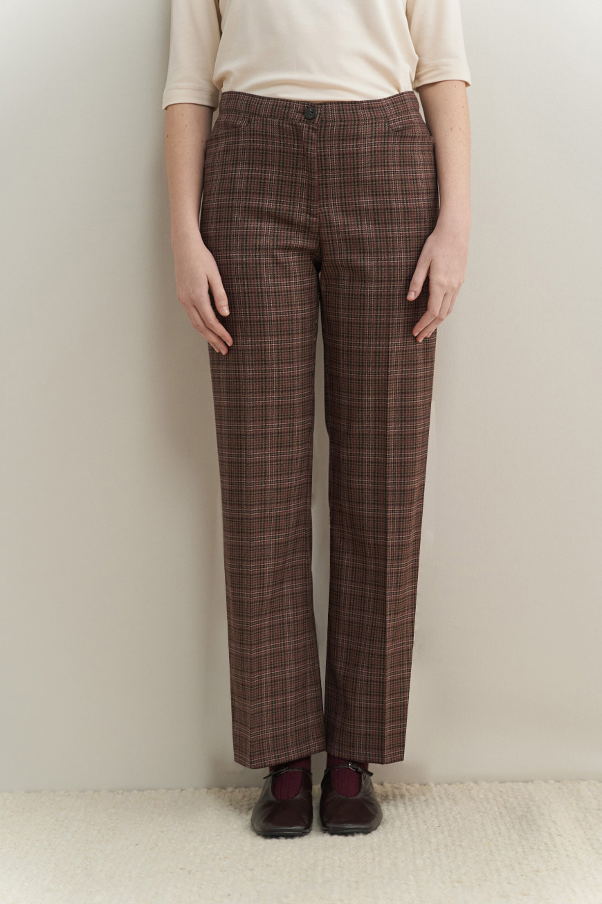 12848 Παντελόνι burgundy καρό (2)