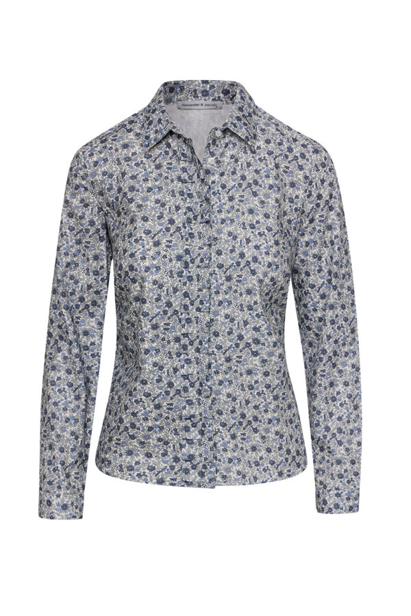 12828Α ΠΟΥΚΑΜΙΣΟ cotton print ΜΕ ΠΙΕΤΑΚΙΑ