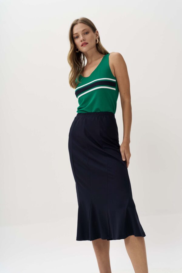 Φούστα με λοξά φύλλα