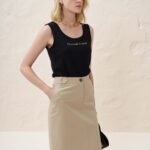 12908 Φούστα από βαμβακερή καπαρντίνα (1)