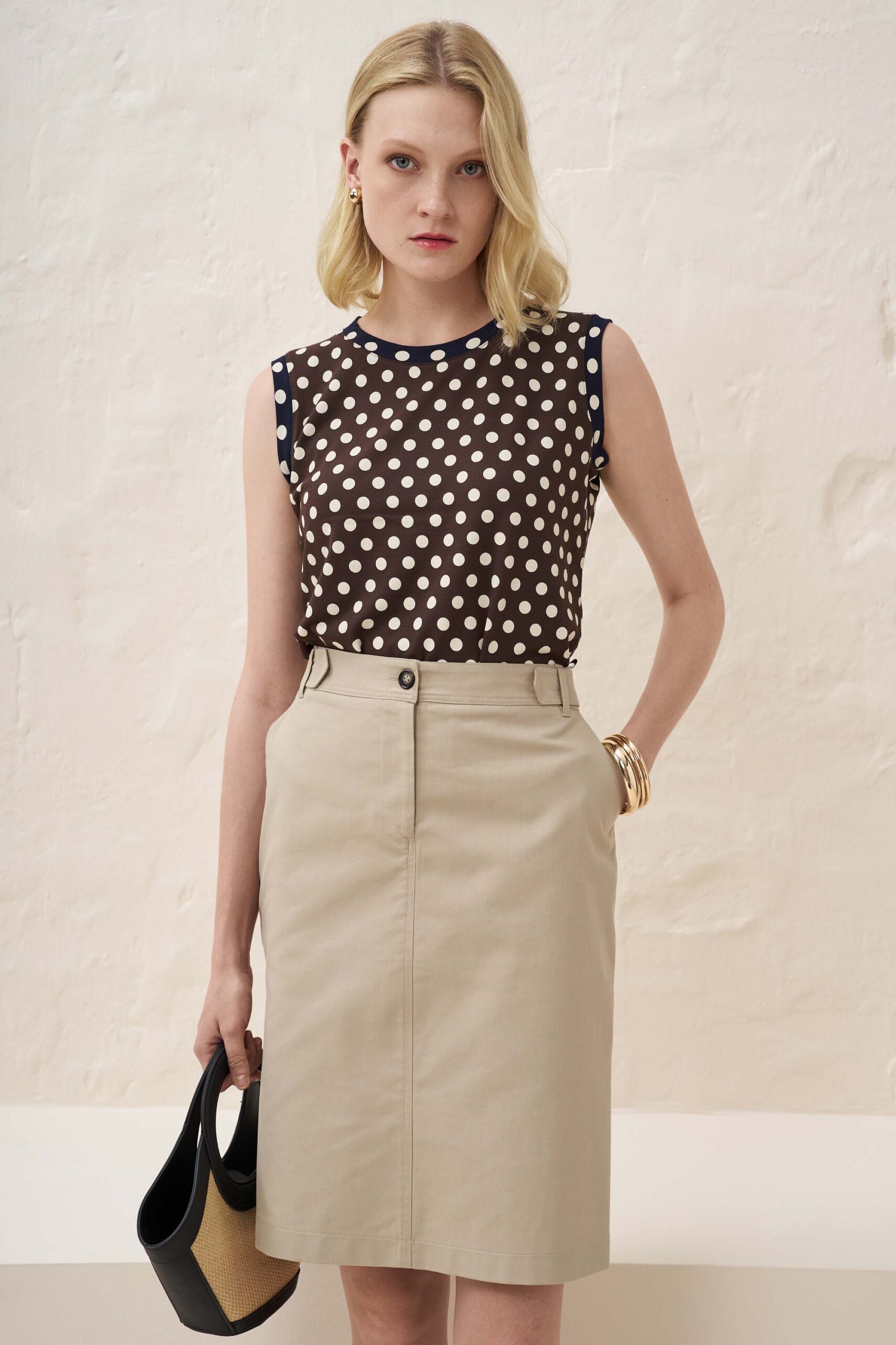 12908 Φούστα από βαμβακερή καπαρντίνα (4)