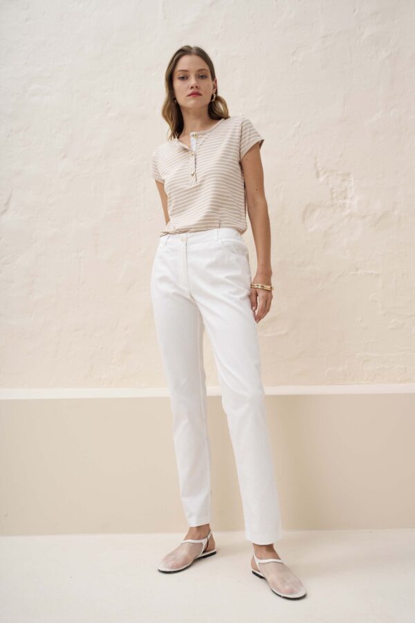 Παντελόνι από βαμβακερή καπαρντίνα