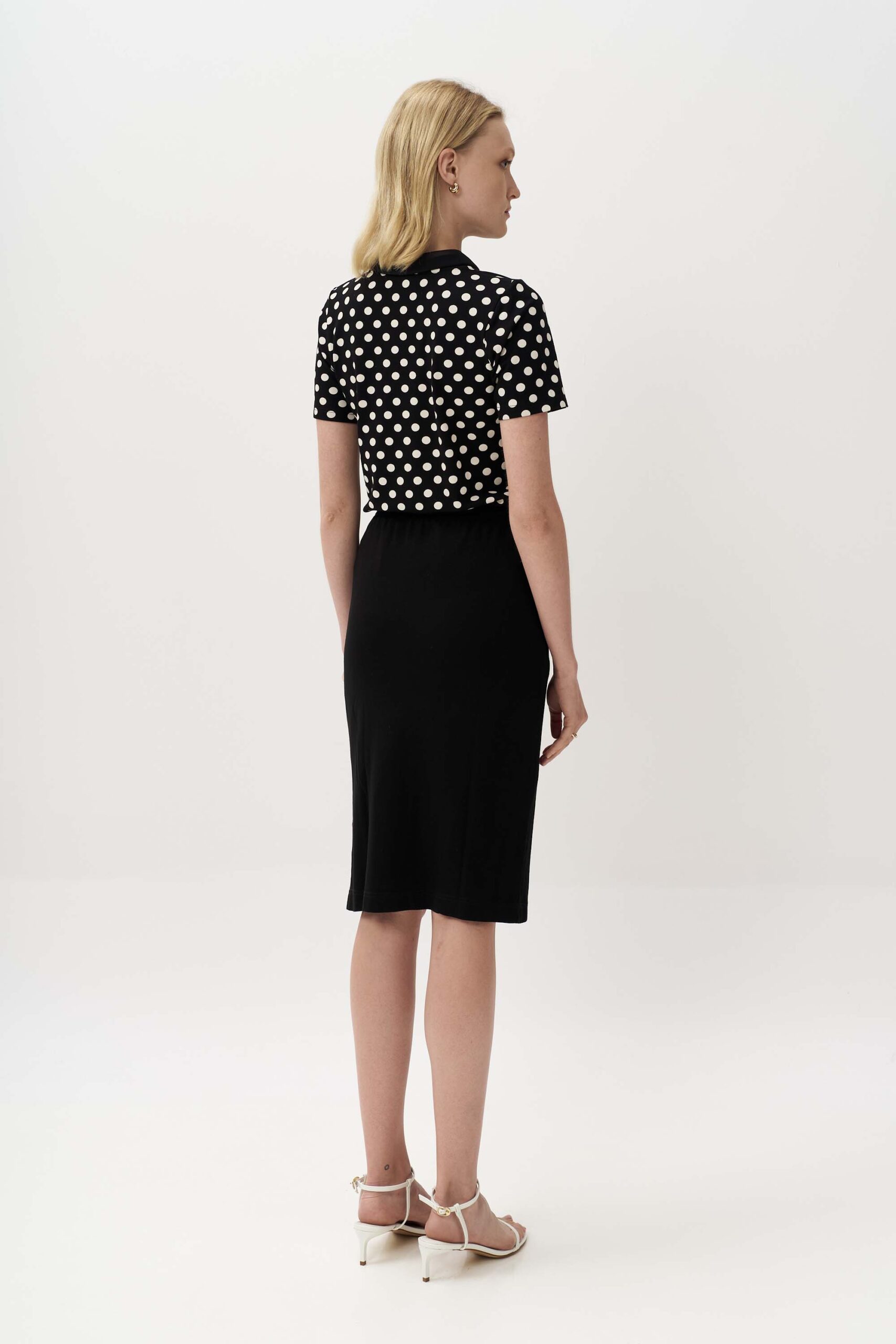 12920 Μπλούζα πουά με φουλάρι (3)