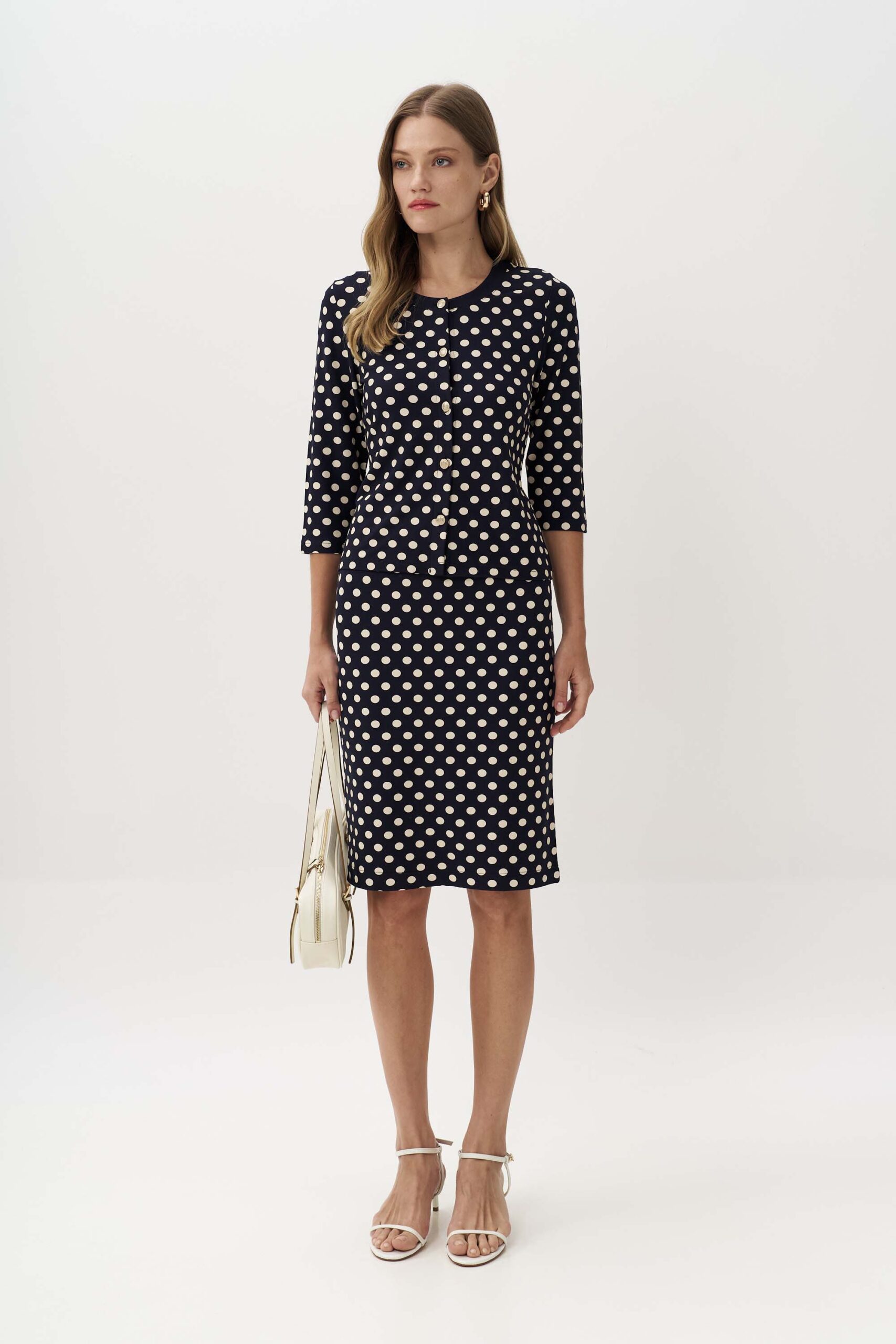 12923 Ζακέτα πουά με contrast λεπτομέρεια (4)