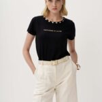 12930 Μπλούζα με contrast πουά ρέλι (1)