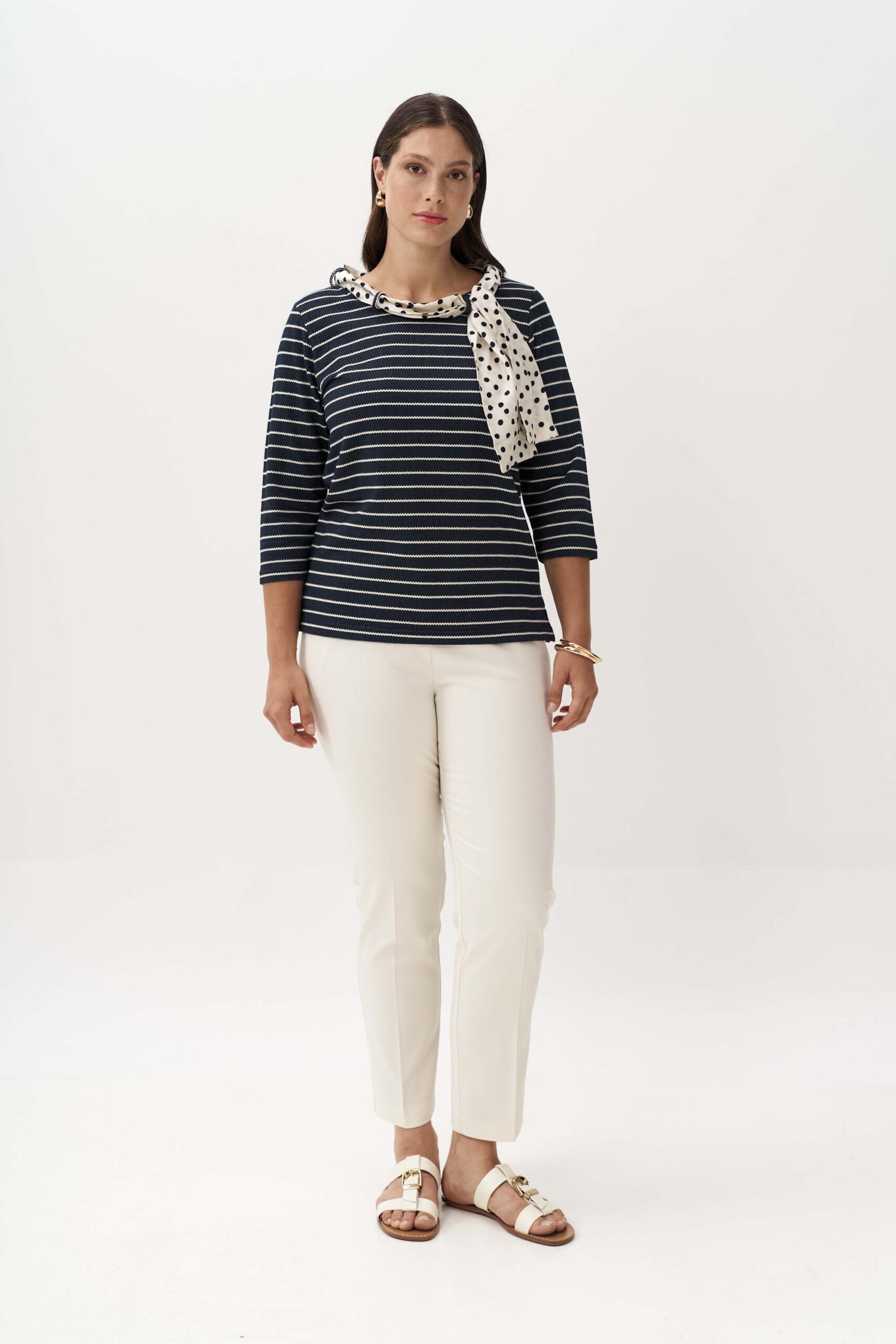 12935 Μπλούζα candy με φουλάρι πουά (3)