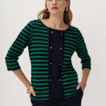 12950 Ριγέ bubble μπλούζα με κουμπιά (1)