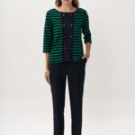 12950 Ριγέ bubble μπλούζα με κουμπιά (2)