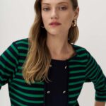 12950 Ριγέ bubble μπλούζα με κουμπιά (4)