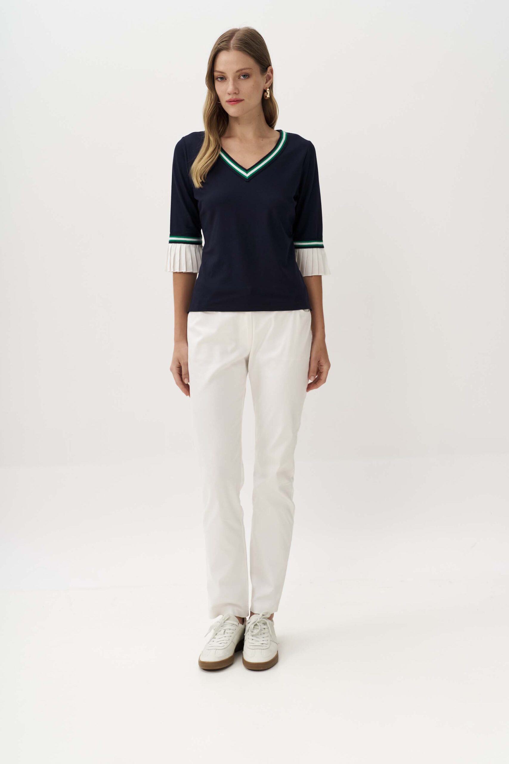 12959 Μπλούζα Ve με πλισέ μανίκι (2)