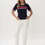 12964 Μπλούζα με contrast λωρίδες (2)