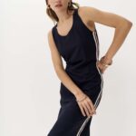 12968 Φόρεμα αμάνικο με τρίχρωμο ριπ (4)