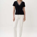 12991 Μπλούζα Ve με ριπ σε αντίθεση (2)