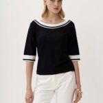 12992 Μπλούζα ρεγκλάν με αντίθεση στη λαιμουδιά (2)