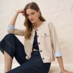 12996 Ζακέτα με ριγέ μανσέτες (1)