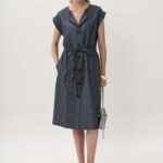 13013 Φόρεμα linen blend με ζώνη (2)