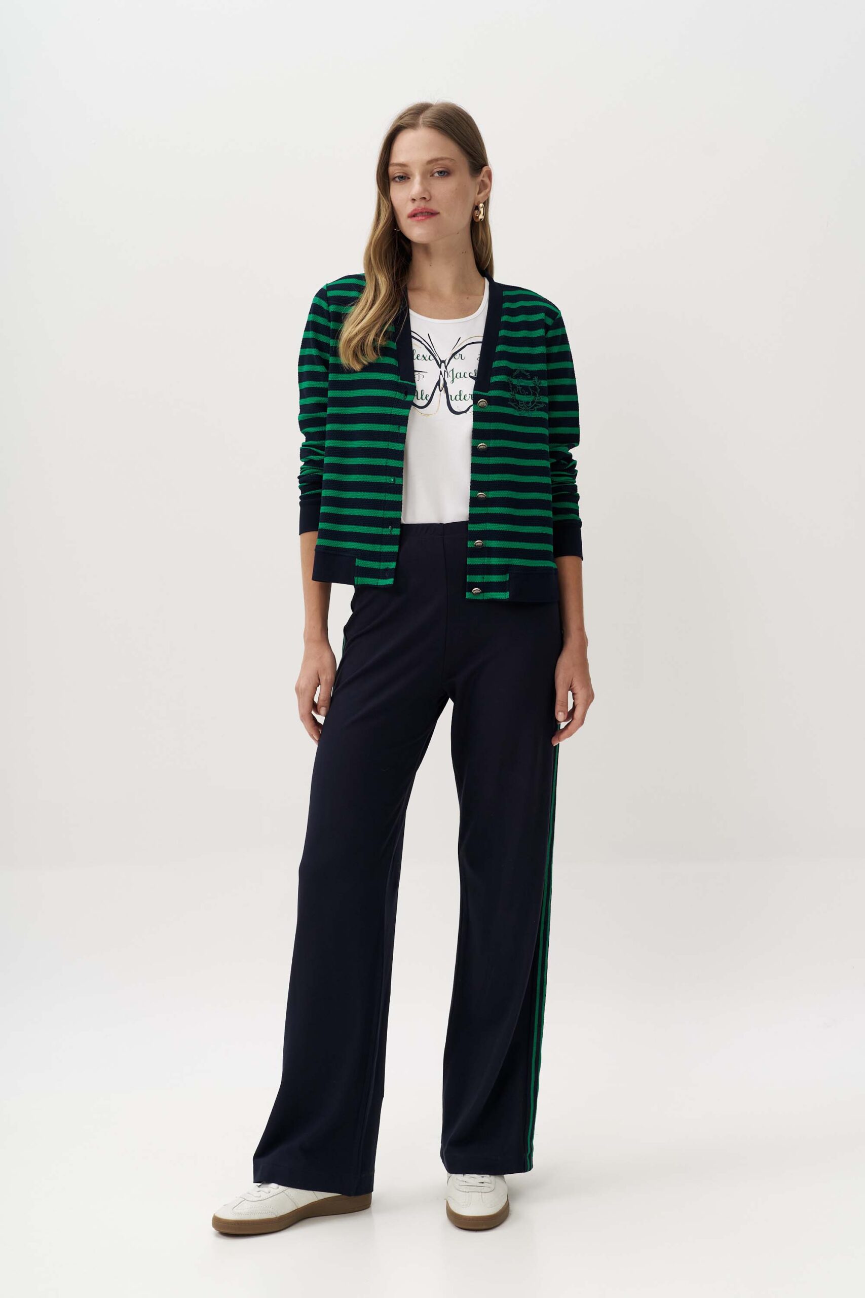 13948 Ζακέτα Ve bubble ριγέ (1)