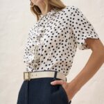 13029 Πουκάμισο με βολάν πουά viscose (1)