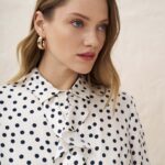 13029 Πουκάμισο με βολάν πουά viscose (4)